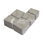 Тротуарная плитка Антик, аляска на камне, 4 см
