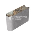 Бортовой камень БРШ 50.20.8, агат-оранжевый с мраморной крошкой