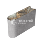 Бортовой камень БРШ 50.20.8, агат-оранжевый с гранитной крошкой