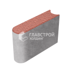 Бортовой камень БРШ 50.20.8, красный с гранитной крошкой