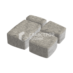 Тротуарная плитка Классика 4 камня, аляска с гранитной крошкой, 6 см