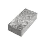 Тротуарная плитка Прямоугольник 20х10х4 см, антрацит на камне